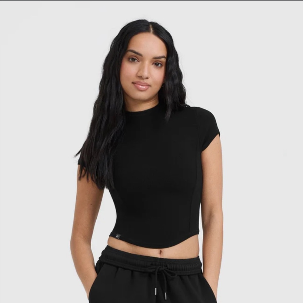 Oner Active mellowrib mock neck crop